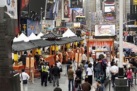 中国菜厨技大赛纽约时代广场开幕