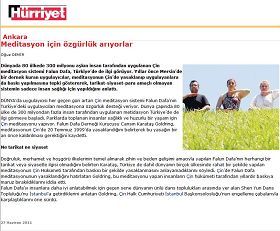 图六：土耳其《自由报》关于法轮功的报道