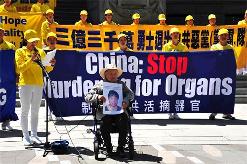 '图4：92岁温哥华居民呼吁营救她女儿法轮功学员杨锦妍'