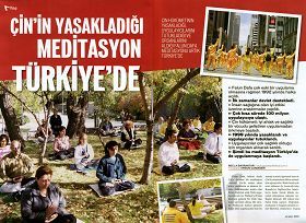 图五：土耳其著名杂志《新当代》介绍法轮功
