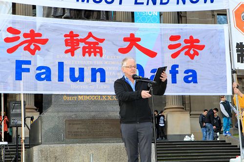 图5：前澳洲民主工党（Democratic Labor Party）维州副主席弗拉德（Gerard Flood）先生。
