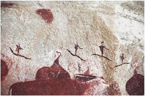 '图23：南非岩洞壁画'